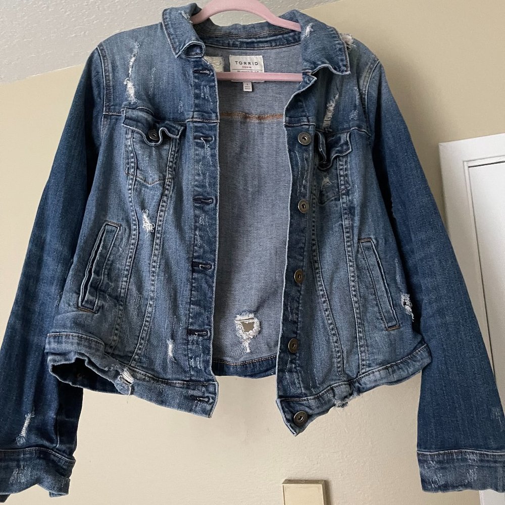 Torrid Distressed Denim Jacket
